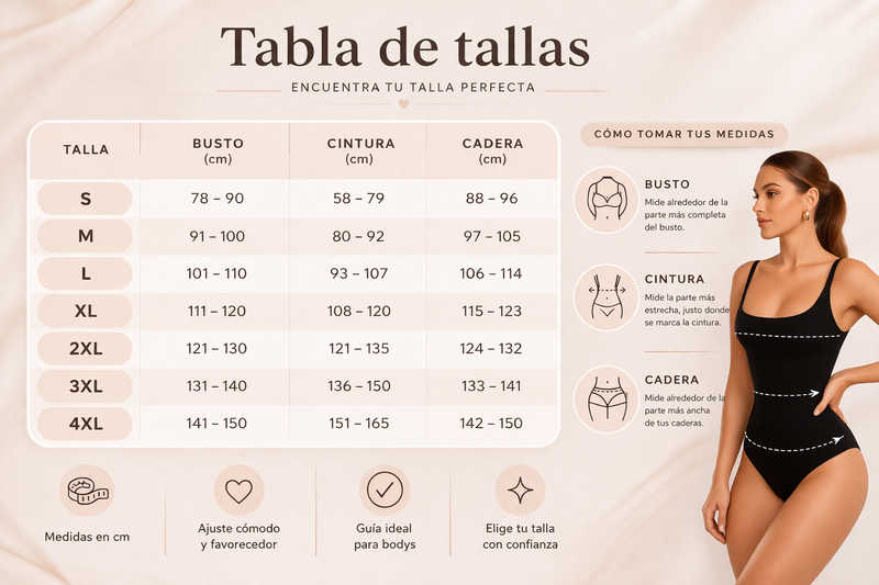 Tabla de medidas - BODY CURVY