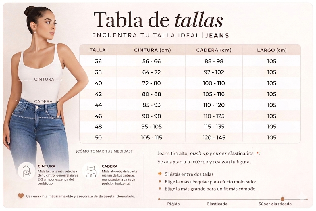 Tabla de medidas JEANS NOVA